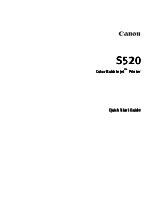 Canon Color Bubble Jet S520 Quick Start Manual предпросмотр