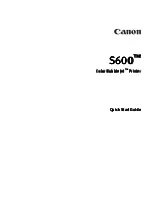 Preview for 1 page of Canon Color Bubble Jet S600 Quick Start Manual