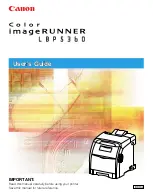 Canon Color image RUNNER LBP5360 User Manual preview