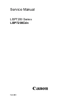 Canon Color imageCLASS LBP7200Cdn Service Manual preview