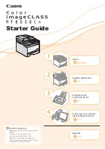 Preview for 1 page of Canon Color imageCLASS MF8050Cn Starter Manual
