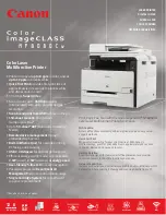 Предварительный просмотр 2 страницы Canon Color imageCLASS MF8080Cw Brochure & Specs