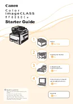Предварительный просмотр 1 страницы Canon Color imageCLASS MF8080Cw Starter Manual