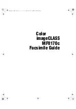 Canon Color imageCLASS MF8170c Facsimile Manual preview
