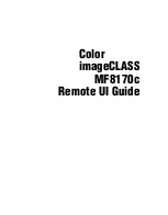 Canon Color imageCLASS MF8170c Remote Ui Manual предпросмотр