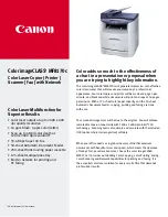 Canon Color imageCLASS MF8170c Specification preview