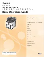 Canon Color imageCLASS MF9220Cdn Basic Operation Manual предпросмотр