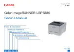 Canon Color imageRUNNER LBP5280 Service Manual предпросмотр