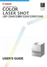 Canon Color Laser Shot LBP-2160 User Manual preview