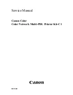 Предварительный просмотр 1 страницы Canon Color Network Multi-PDL Printer Kit-C1 Service Manual