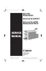 Предварительный просмотр 1 страницы Canon Color Network UFR Printer Kit-C1 Service Manual