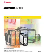 Preview for 1 page of Canon ColorPass-Z7400 Configuration Manual