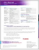 Предварительный просмотр 8 страницы Canon CR-2 PLUS AF Brochure