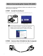 Предварительный просмотр 2 страницы Canon CR-25 - imageFORMULA Desktop Check Scanner Startup Manual