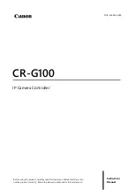 Предварительный просмотр 1 страницы Canon CR-G100 Instruction Manual