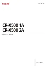 Canon CR-X500 1A Instruction Manual preview