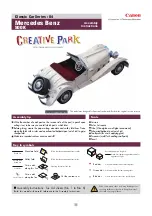 Canon Creative Park Mercedes Benz 500K Assembly Instructions Manual предпросмотр