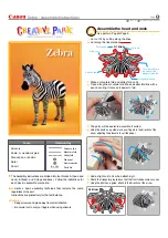 Canon Creative Park Zebra Assembly Instructions preview