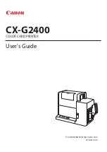 Canon CX-G2400 User Manual предпросмотр