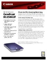 Preview for 1 page of Canon D1250U2F - CanoScan USB Flatbed Scanner Specifications