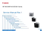 Canon D500 Series Service Manual preview