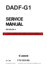 Canon DADF-G1 Service Manual preview
