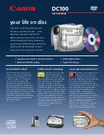 Preview for 1 page of Canon DC100 - WL Remote Control Specifications