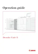 Предварительный просмотр 1 страницы Canon Decurler Unit-C1 Operation Manual