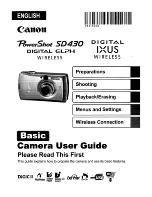 Предварительный просмотр 1 страницы Canon DICiITAL ELPH WIRELESS User Manual