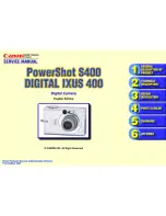 Предварительный просмотр 1 страницы Canon DIGITAL IXUS 400 Service Manual