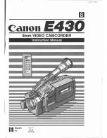 Canon DIGITAL IXUS 430 Instruction Manual preview