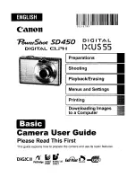 Предварительный просмотр 1 страницы Canon DIGITAL IXUS 55 User Manual