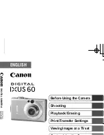 Canon Digital IXUS 60 Advance User Manual preview