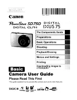 Предварительный просмотр 1 страницы Canon DIGITAL IXUS 75 User Manual