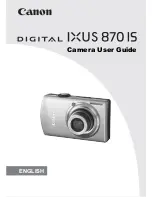 Preview for 1 page of Canon DIGITAL IXUS 870 IS User Manual