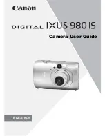 Предварительный просмотр 1 страницы Canon Digital IXUS 980 IS User Manual