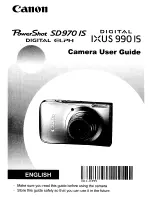 Предварительный просмотр 1 страницы Canon Digital IXUS 990 IS User Manual