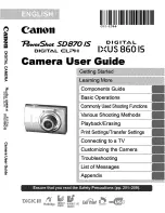 Canon Digital ixus860is User Manual предпросмотр