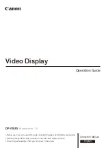 Canon DP-V1830 Operation Manual предпросмотр