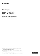 Canon DP-V2410 Instruction Manual preview