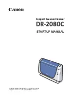Preview for 1 page of Canon DR-2080C Startup Startup Manual