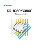 Preview for 1 page of Canon DR 3060 - Duplex Scanner Maintenance Manual