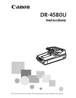 Canon DR-4580U Instructions Manual preview