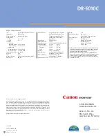 Preview for 4 page of Canon DR 5010C - imageFORMULA - Document Scanner Specification