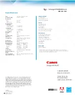 Preview for 4 page of Canon DR 5010C - imageFORMULA - Document Scanner Specifications