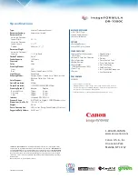 Preview for 4 page of Canon DR 7090C - imageFORMULA - Document Scanner Specifications