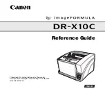 Предварительный просмотр 1 страницы Canon DR-X10C - imageFORMULA - Document Scanner Reference Manual