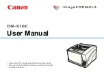Предварительный просмотр 1 страницы Canon DR-X10C - imageFORMULA - Document Scanner User Manual