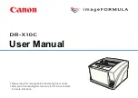 Canon DR-X10C - imageFORMULA - Document Scanner User Manual предпросмотр