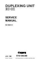 Предварительный просмотр 1 страницы Canon DU-82 Service Manual